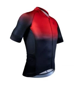 Zol Cycling Black Red Breathable Race Fit Jersey (Men's)