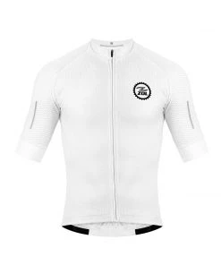 Zol Cycling White Breathable Race Fit Jersey (Men's)