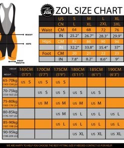 Zol Cycling Black And White Bib Short Men's