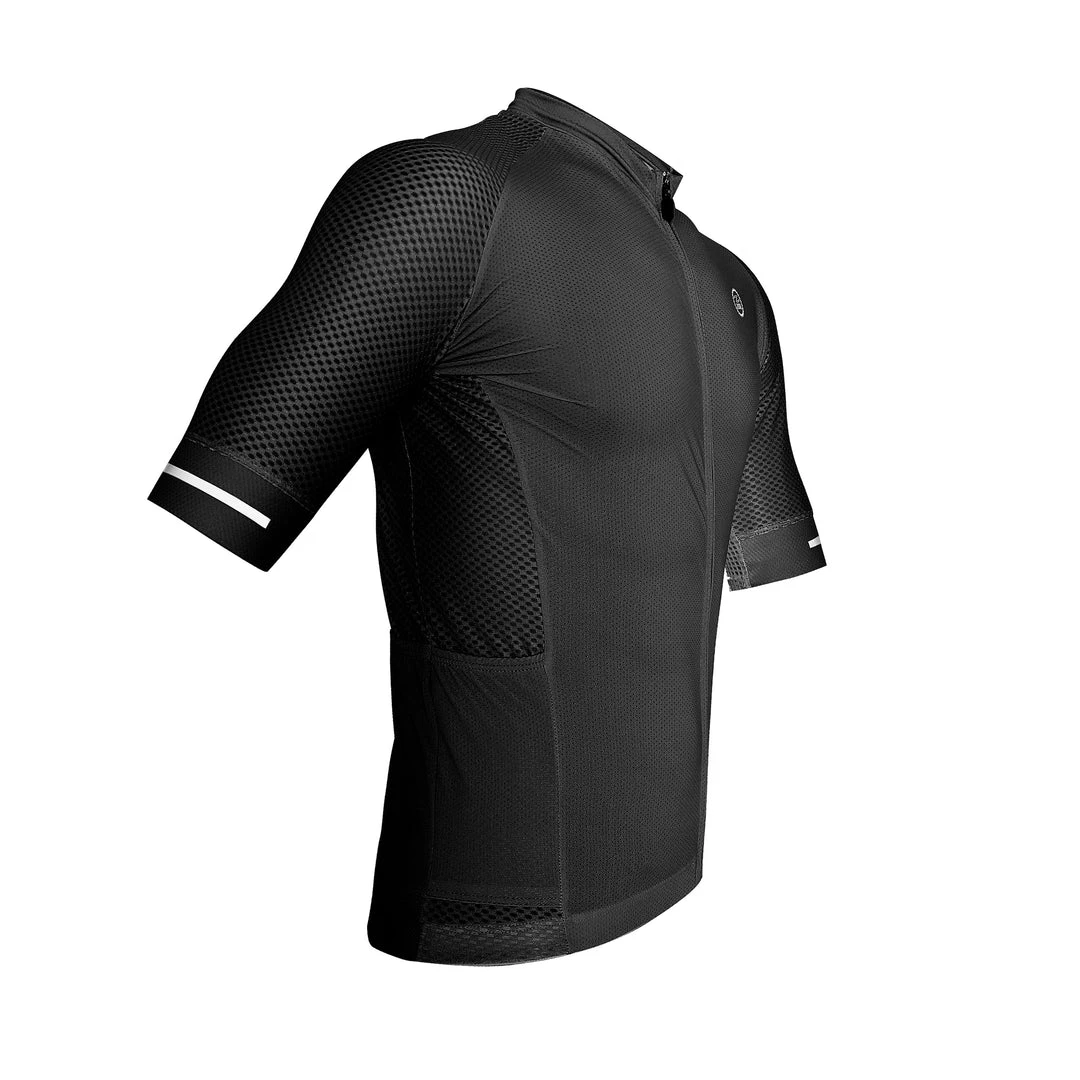 ZOL CYCLING BLACK BREATHABLE RACE FIT JERSEY (MEN'S) 4 ZOL CYCLING BLACK BREATHABLE RACE FIT JERSEY (MEN'S)