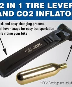 Z ZOL Zol 2 In 1 Bicycle Tire Lever And CO2 Valve Tire Inflator Lever With Rim Protector Cycling Repair Tools BIKE TIRES