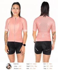 Z ZOL Zol Cycling Peach Breathable Race Fit Jersey (Women)