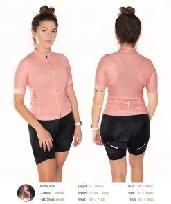 Z ZOL Zol Cycling Peach Breathable Race Fit Jersey (Women)