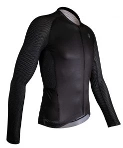 Zol Cycling Black Long Sleeve Breathable Race Fit Jersey (Men's)
