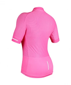 Z ZOL Zol Cycling Neon Pink Breathable Race Fit Jersey (Women)