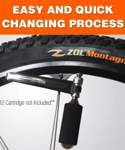 Z ZOL Zol 2 In 1 Aluminum Bicycle Tire Lever And CO2 Valve Tire Inflator Lever With Rim Protector Cycling Repair Tools