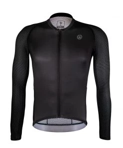 Zol Cycling Black Long Sleeve Breathable Race Fit Jersey (Men's)