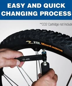 Z ZOL Zol 2 In 1 Bicycle Tire Lever And CO2 Valve Tire Inflator Lever With Rim Protector Cycling Repair Tools BIKE TIRES