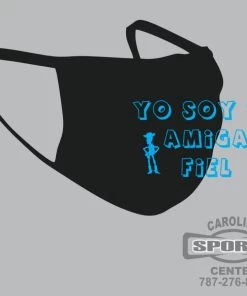 Carolina Sports Center FACE MASK 6821 BLACK WITH LOGO