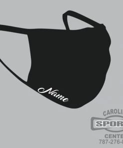 Carolina Sports Center FACE MASK 6821 BLACK WITH NAME