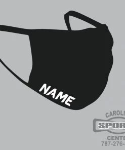 Carolina Sports Center FACE MASK 6821 BLACK WITH NAME