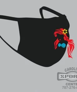 Carolina Sports Center FACE MASK 6821 BLACK WITH LOGO