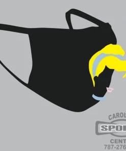 Carolina Sports Center FACE MASK 6821 BLACK WITH LOGO