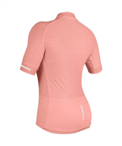 Z ZOL Zol Cycling Peach Breathable Race Fit Jersey (Women)