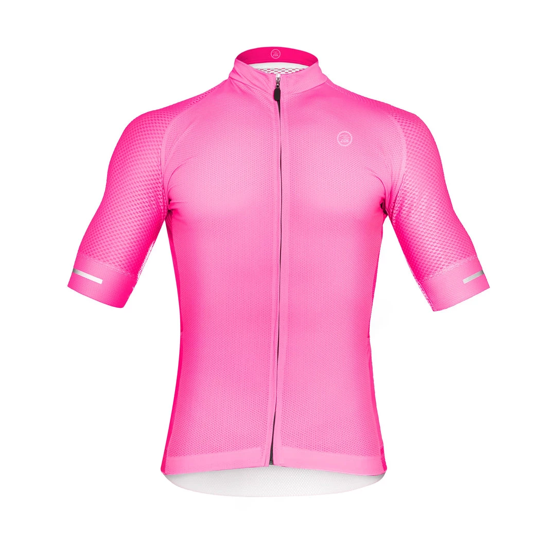 ZOL CYCLING PINK BREATHABLE RACE FIT JERSEY (MEN'S) 3 ZOL CYCLING PINK BREATHABLE RACE FIT JERSEY (MEN'S)