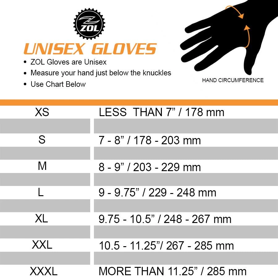 Z ZOL Zol Full Finger Epic Cycling Gloves 8 Z ZOL Zol Full Finger Epic Cycling Gloves