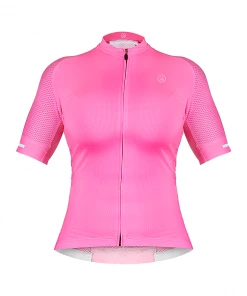 Z ZOL Zol Cycling Neon Pink Breathable Race Fit Jersey (Women)