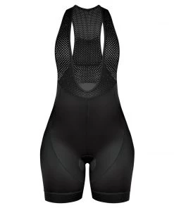 Z ZOL Zol Cycling Black Women's Bib Short With Memory Foam 8 Hour Pad