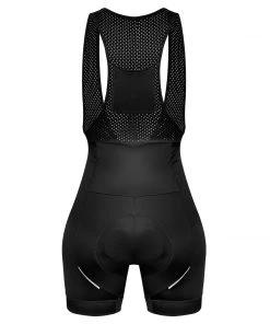 Z ZOL Zol Cycling Black Women's Bib Short With Memory Foam 8 Hour Pad