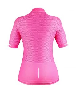 Z ZOL Zol Cycling Neon Pink Breathable Race Fit Jersey (Women)