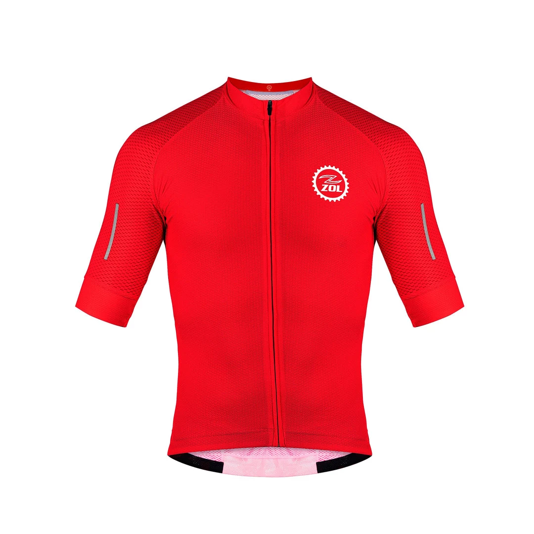 Z Zol Zol Cycling Red Breathable Race Fit Jersey (Men's) 3 Z Zol Zol Cycling Red Breathable Race Fit Jersey (Men's)